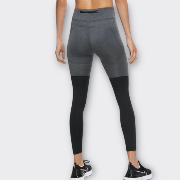 NIKE | Black Gray Running Tights | Dri-Fit Fast Warm Runway XS | Performance - Picture 7 of 14